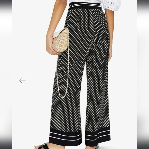 Ted Baker Bondie Wide Leg Daisy Pattern Pants Size 1